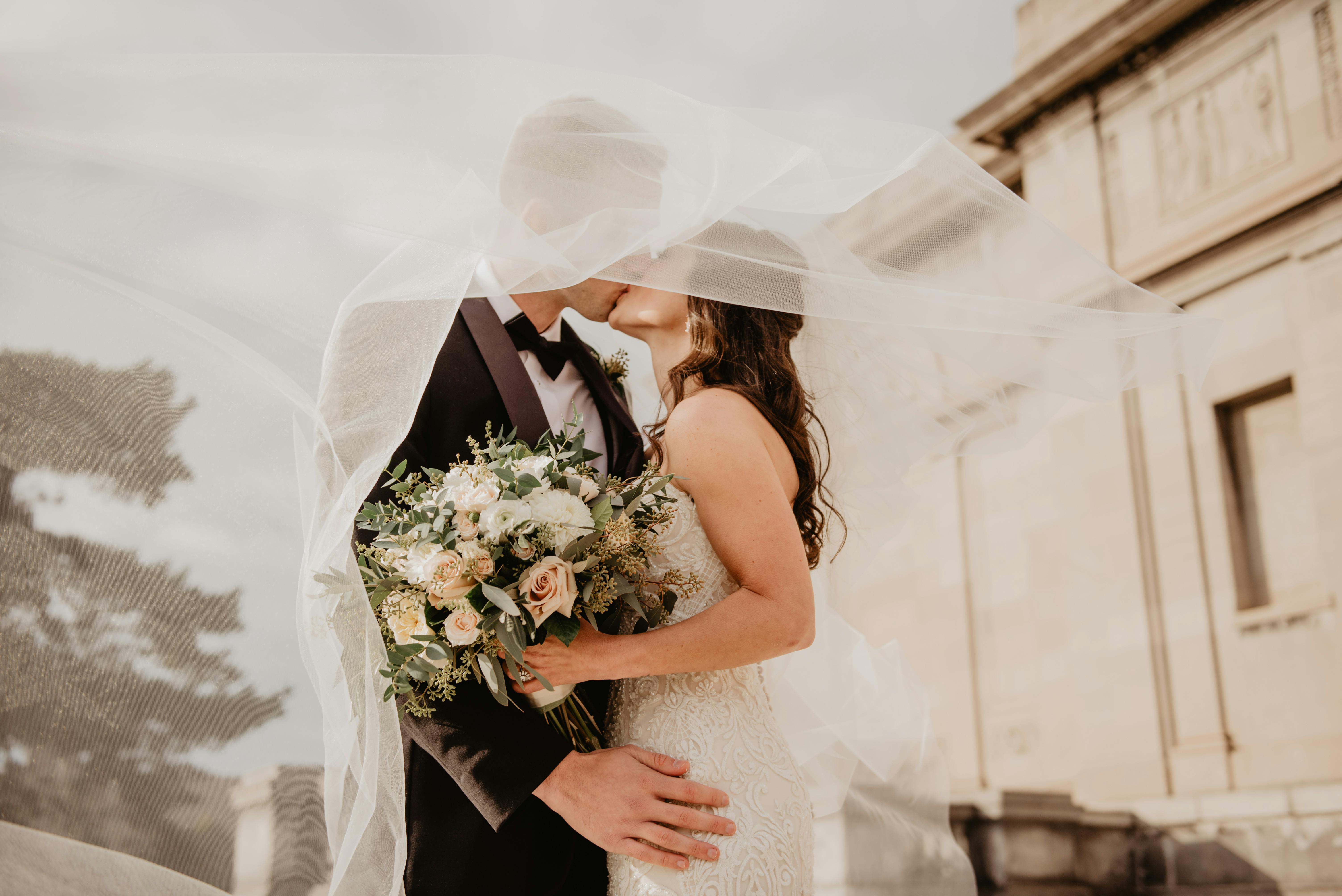 Wedding Picture with flowers